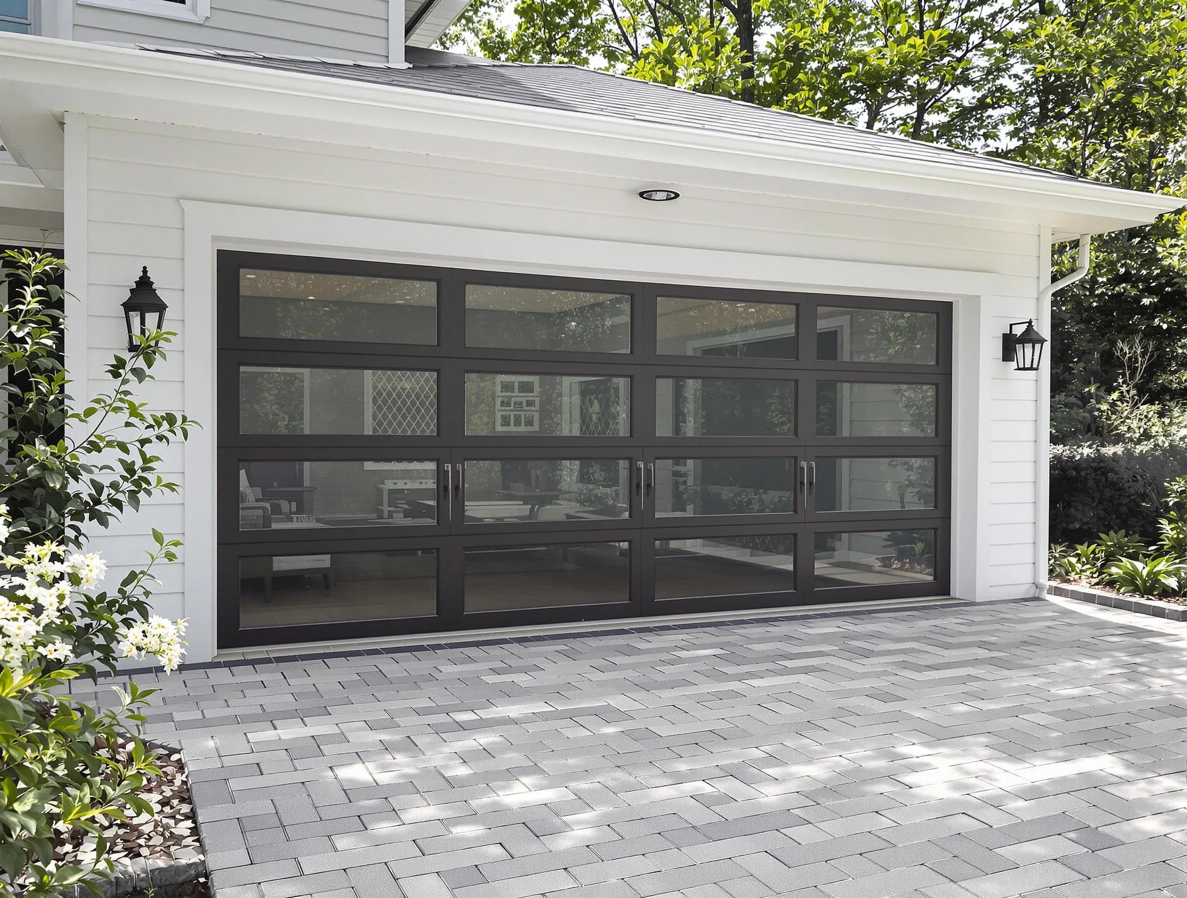 Clarksville Garage Door Repair design specialist presenting custom garage door options to Clarksville homeowner