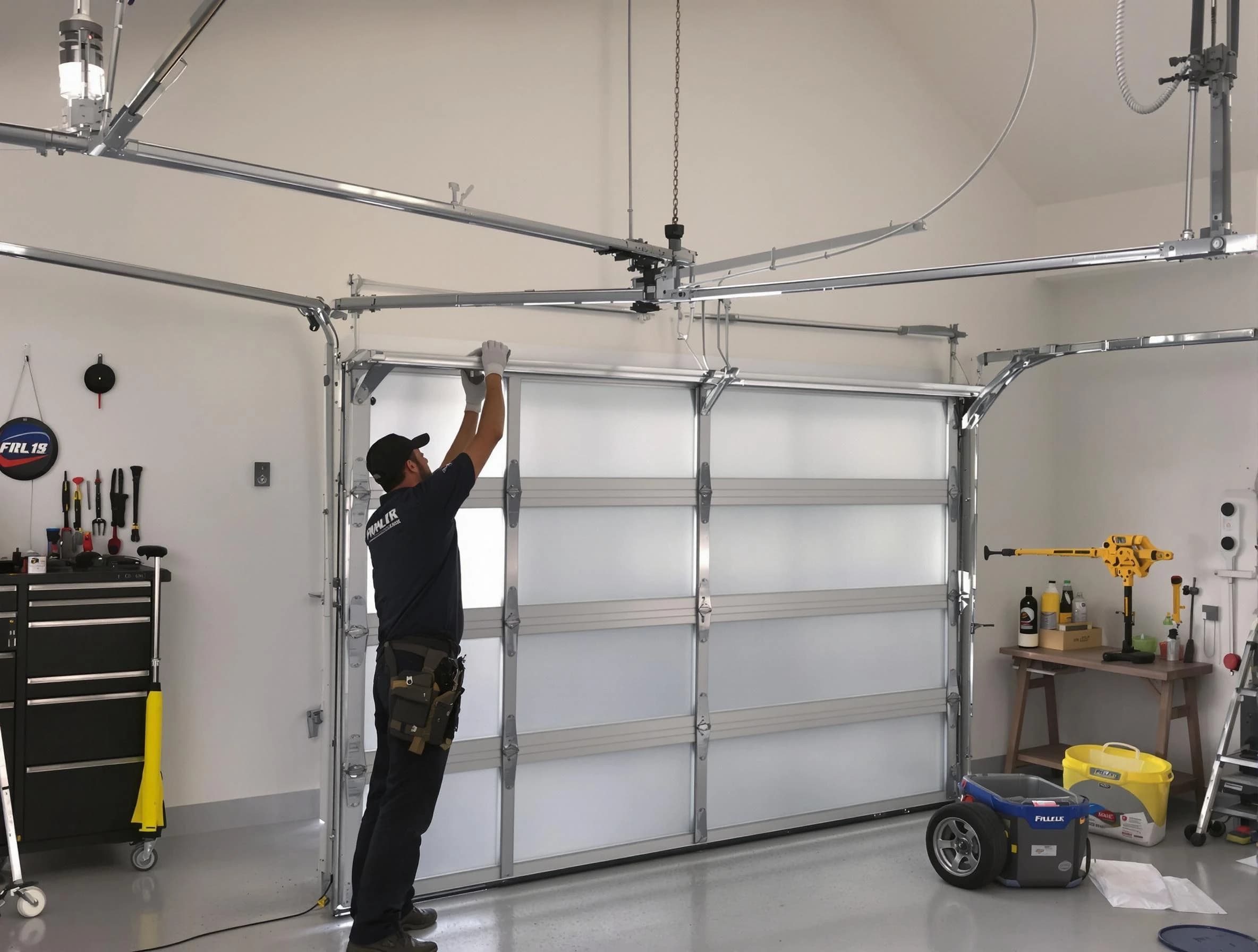Clarksville Garage Door Repair certified team performing precision garage door installation in Clarksville