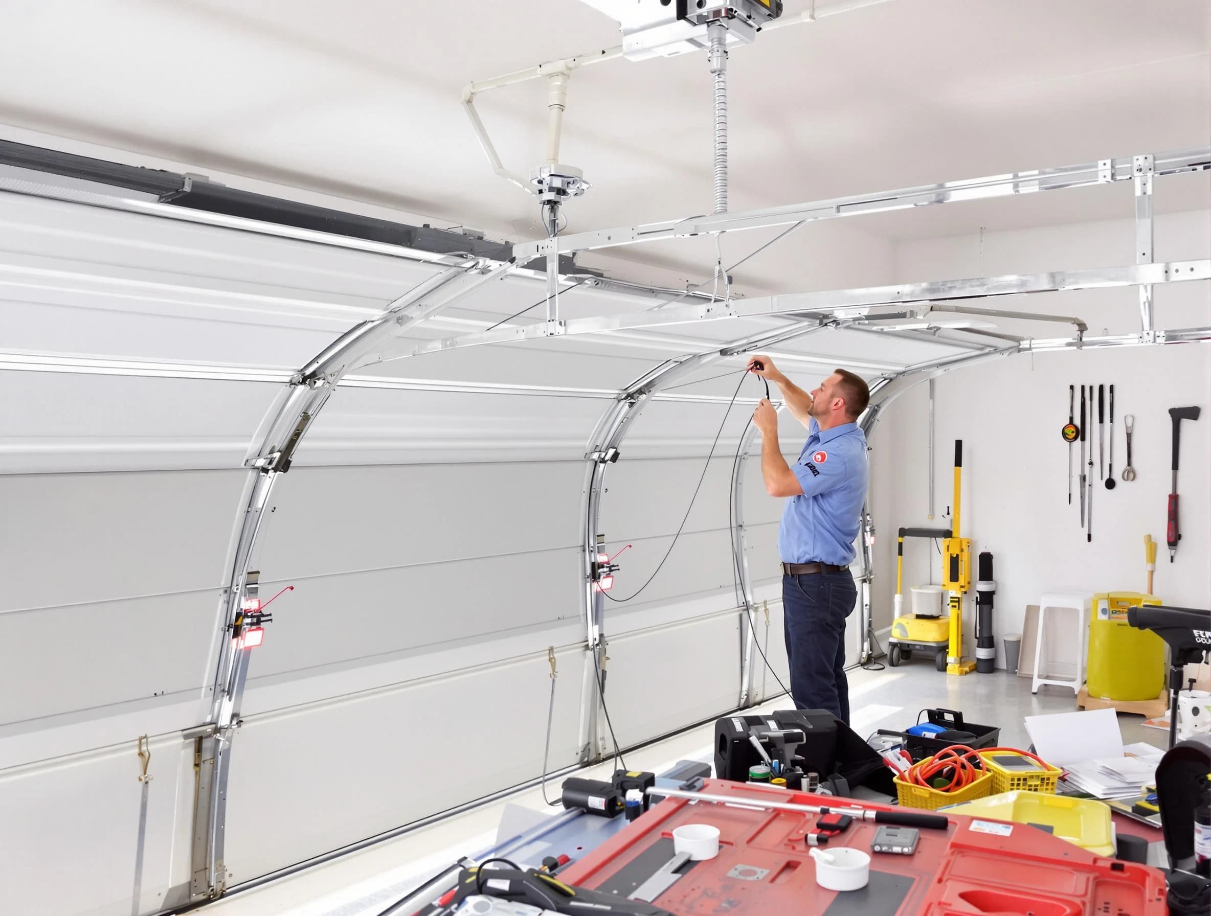 Garage door cable repair service by Clarksville Garage Door Repair in Clarksville
