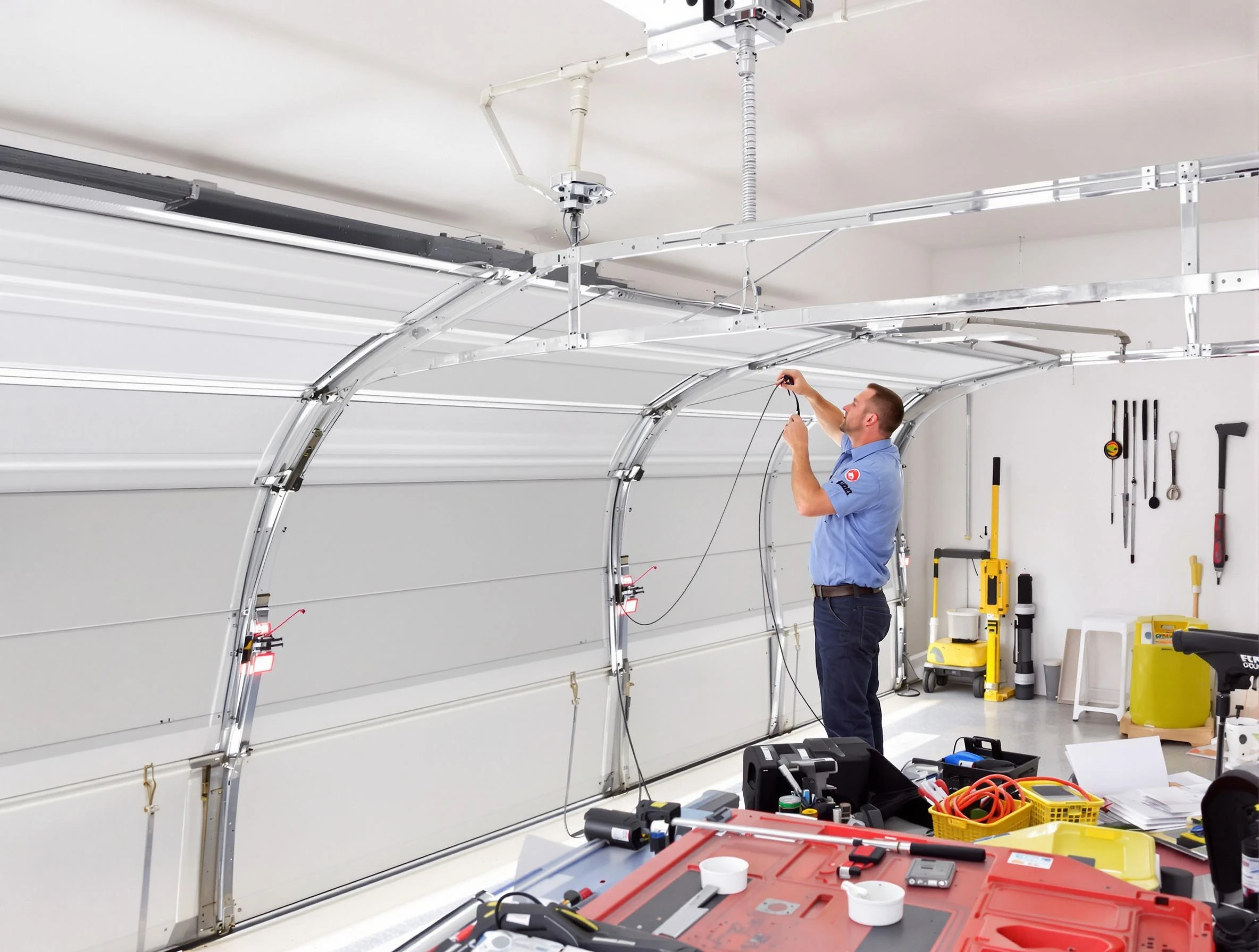 Garage door cable repair service by Clarksville Garage Door Repair in Clarksville